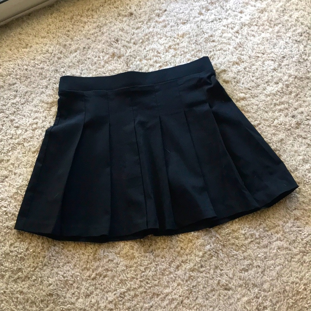 Large Black Pleated Skirt